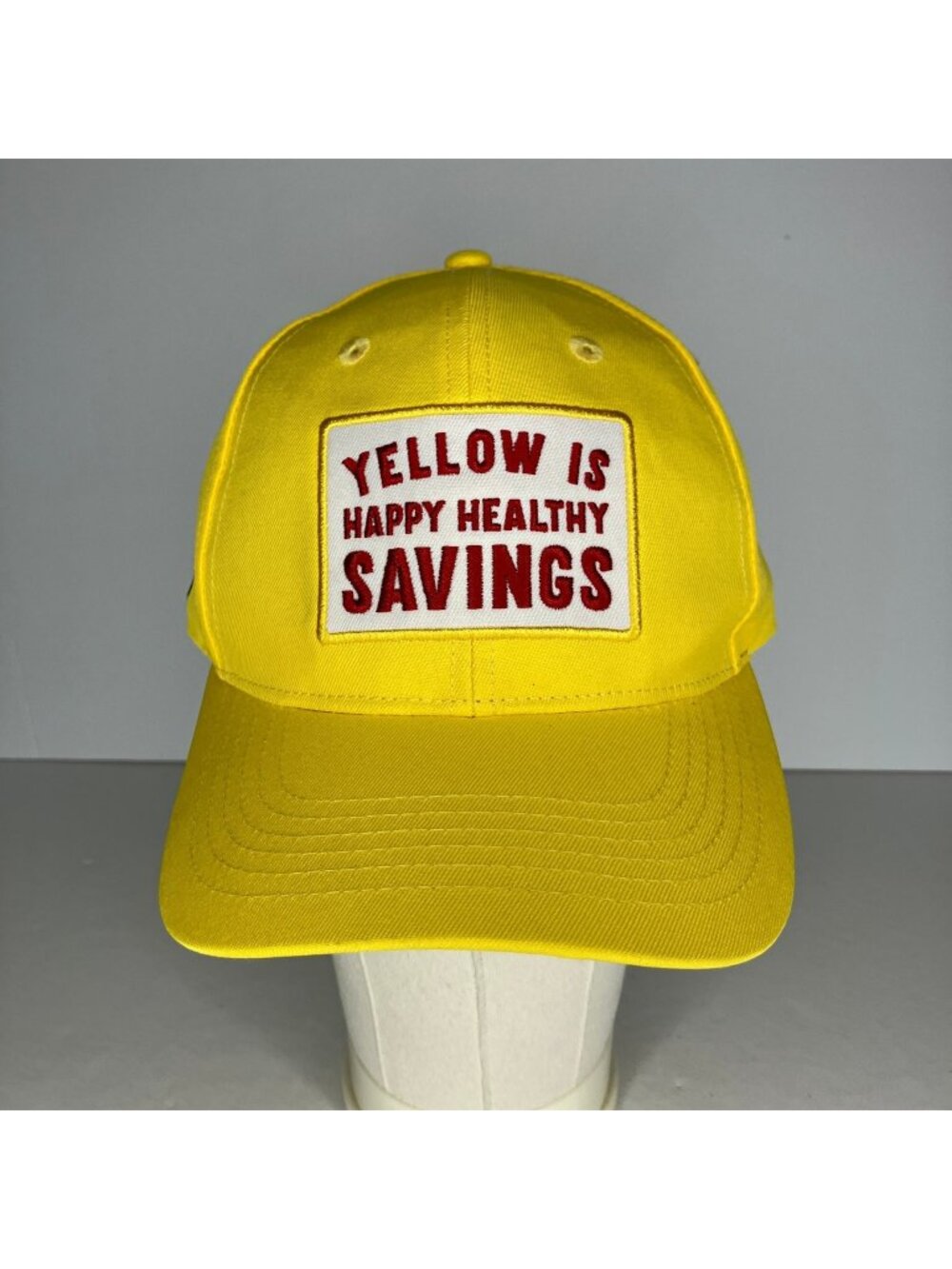 Whole Foods Market Baseball Cap Hat Men's Adjustable Yellow Promotional Slogan